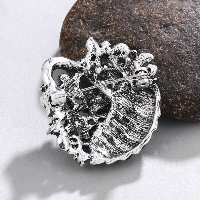 Flower Basket Vintage Style Silver Crystal Rhinestone Brooch & Gold Bag – VIDEO