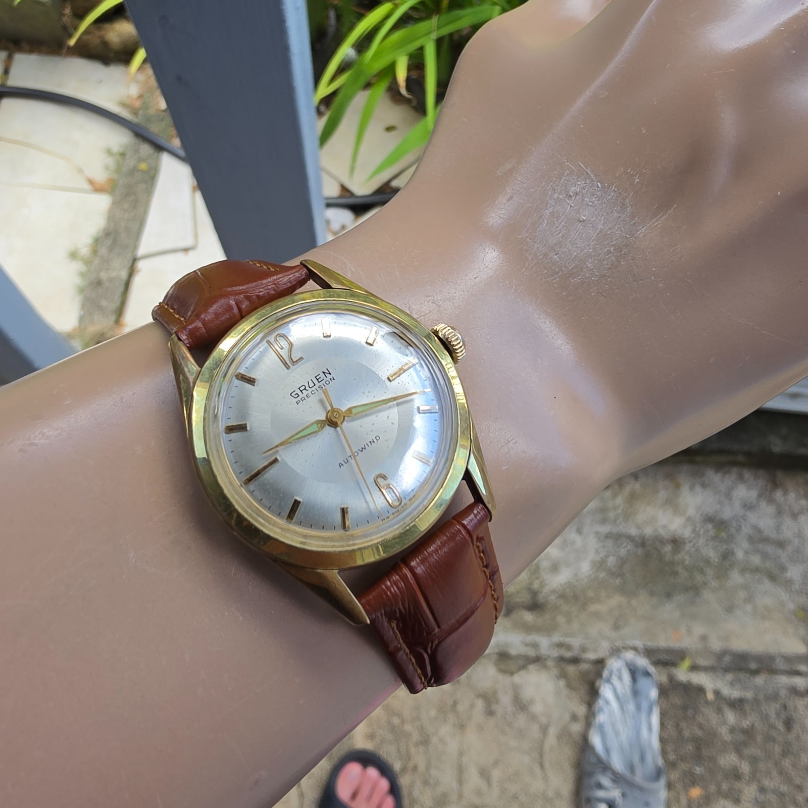 Vintage GRUEN men’s automatic watch N710SS SWISS 1960s