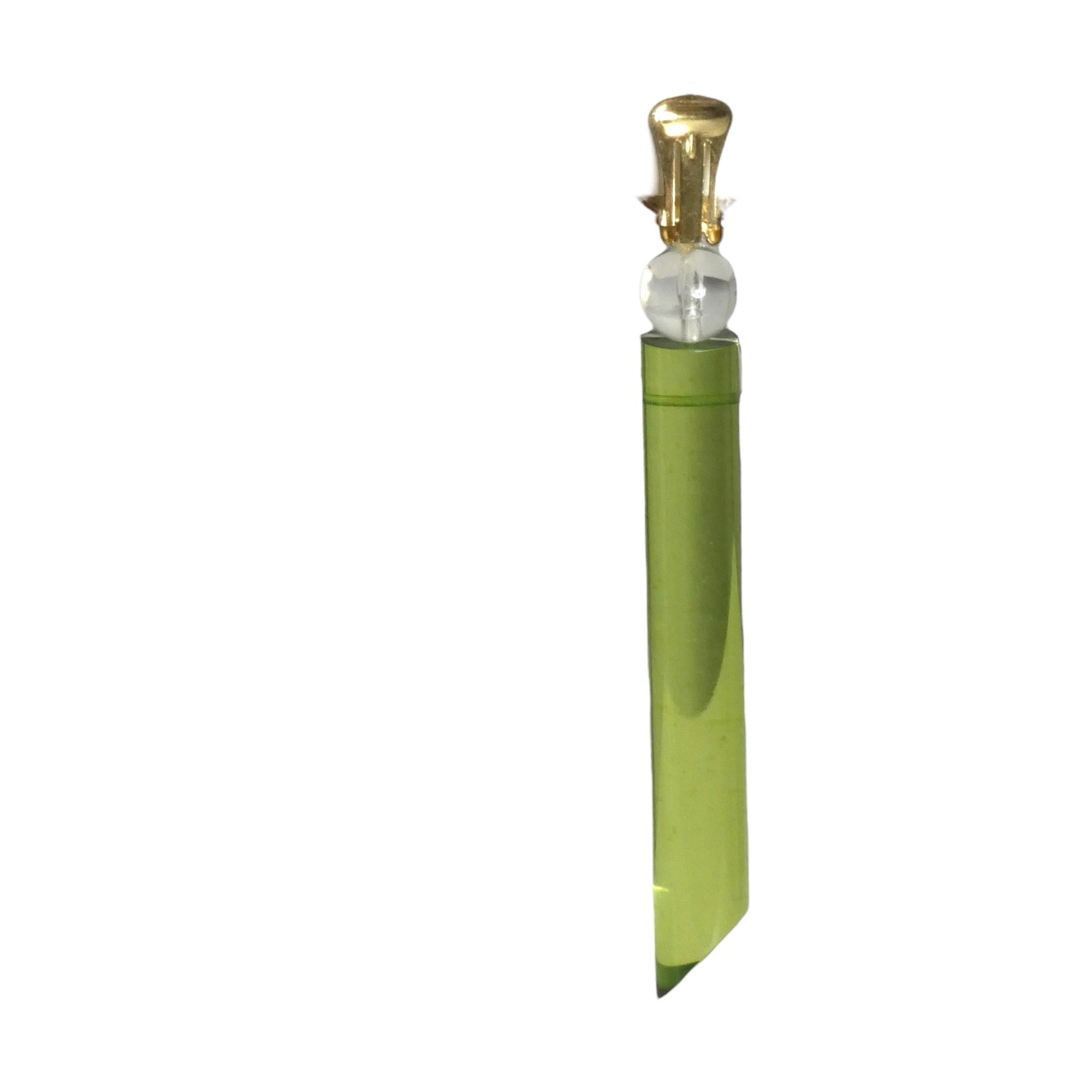 PIERRE CARDIN – 1994 SINGLE Green Acrylic Drop Earring