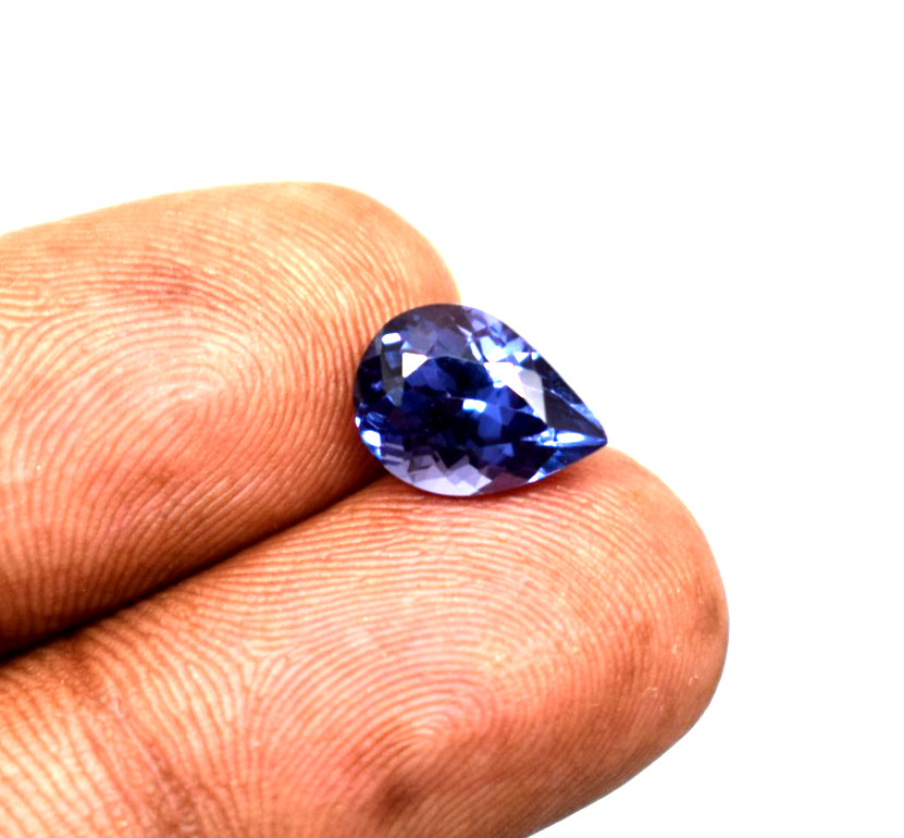 Certified Russian Natural Color Change Alexandrite 4 Ct Pear Cut Loose Gemstone