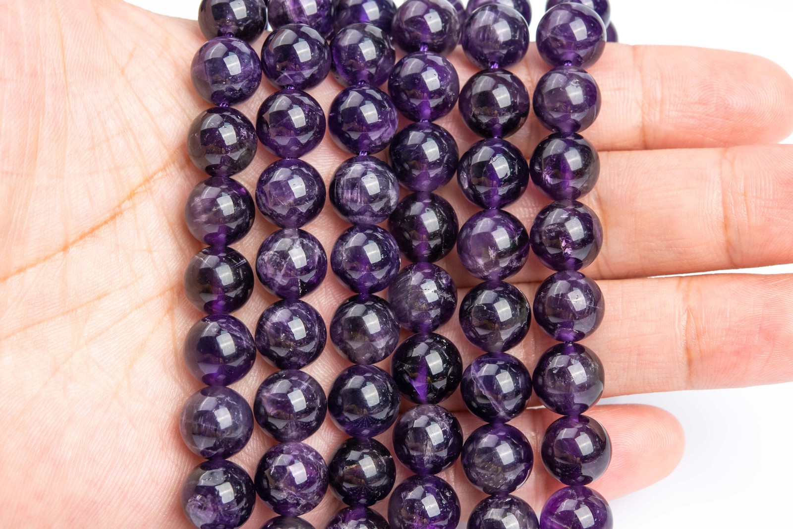 Natural Deep Purple Amethyst Bead Grade AAA Round Loose Beads 6/8/10/11-12MM