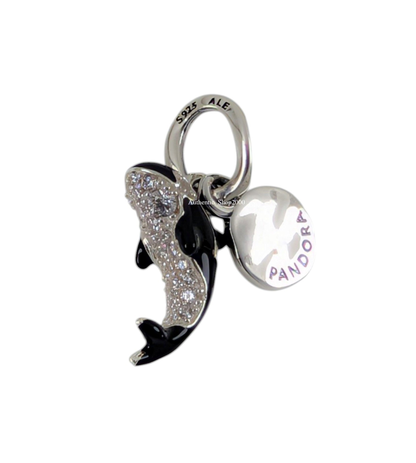 New 100% Authentic PANDORA 925 Ale Free As The Ocean Orca Whale Charm 794683C01
