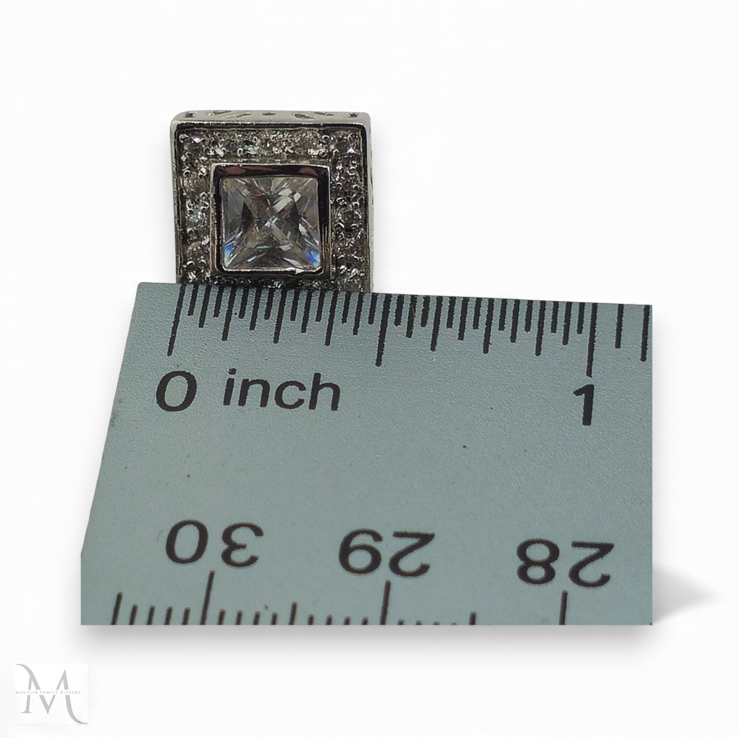 925 Silver Square Clear Gem Stud Earrings 5g Sparkling Classic Everyday Wear