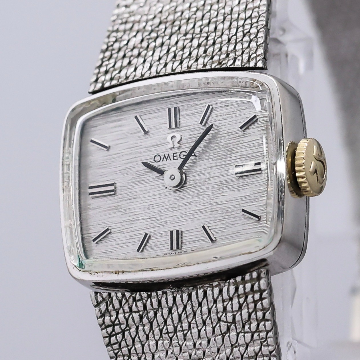 14K GF *Vintage 1971* OMEGA De Ville Cal.485 Manual Winding Linen 17J 20mm Women