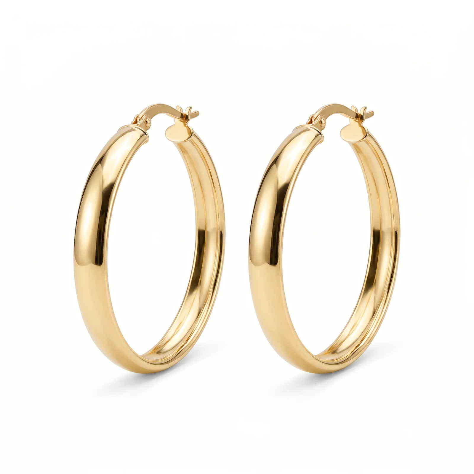 18k Gold Filled Hoops, everyday wear, waterproof, earrings for women