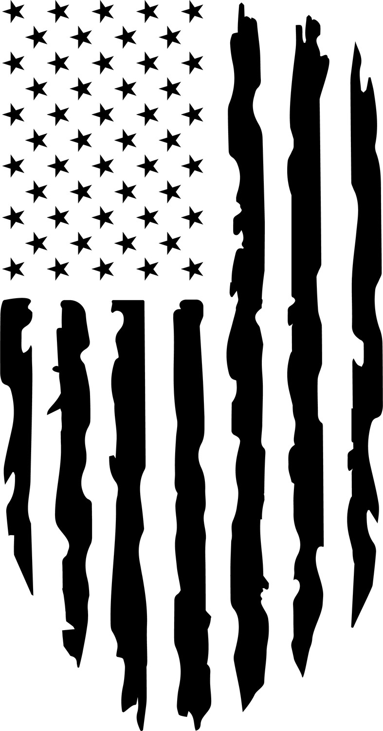 Distressed American Flag – Custom Engraved Military-Style Dog Tag