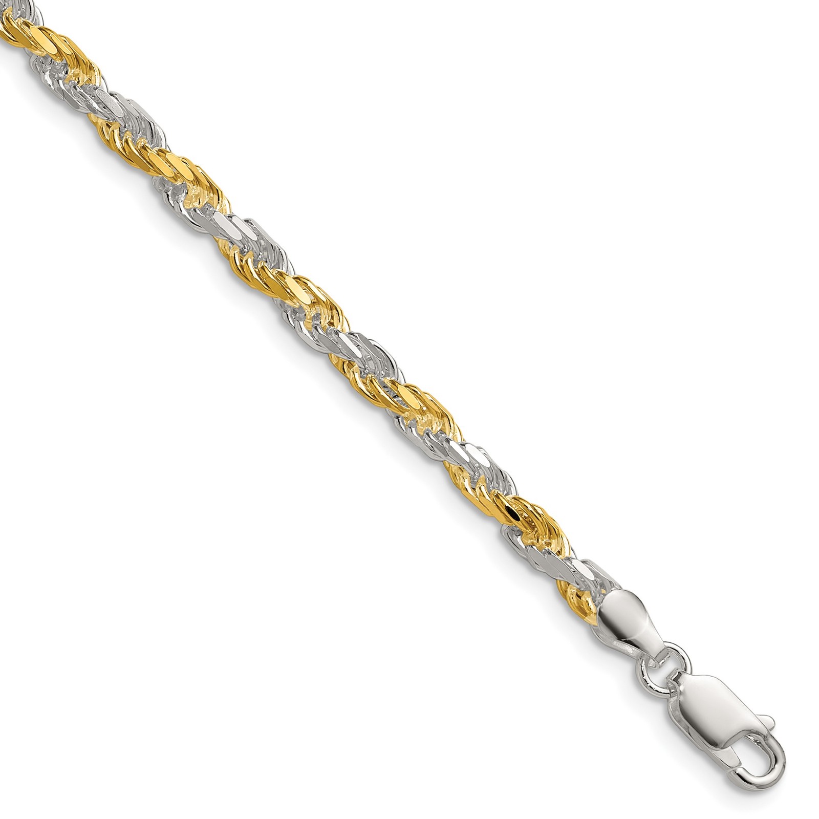 925 Sterling Silver 1.85-3.5mm Rope Chain Necklace 7-30 Inch Mens Womens
