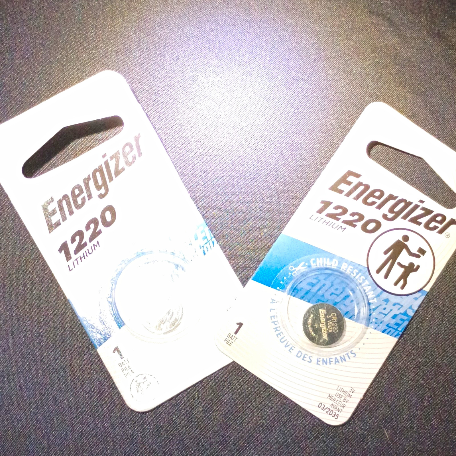 TWO# Energizer 1220 Lithium Coin Cell/Button Battery X 2packs PD0825 Exp 03/2033