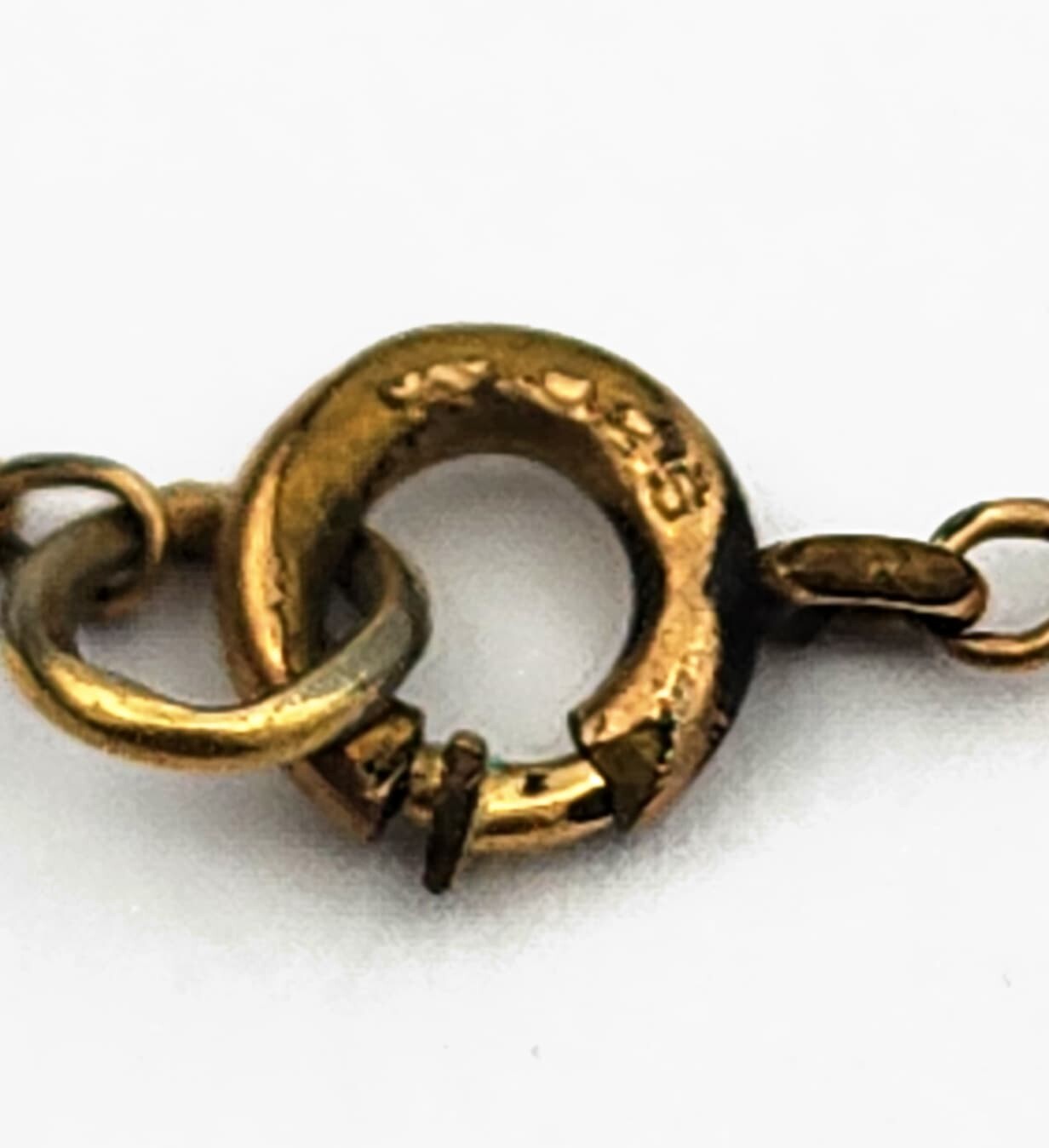 Antique Gold ID Identification Engraved BOBBIE Ankle Bracelet 10″ #B205