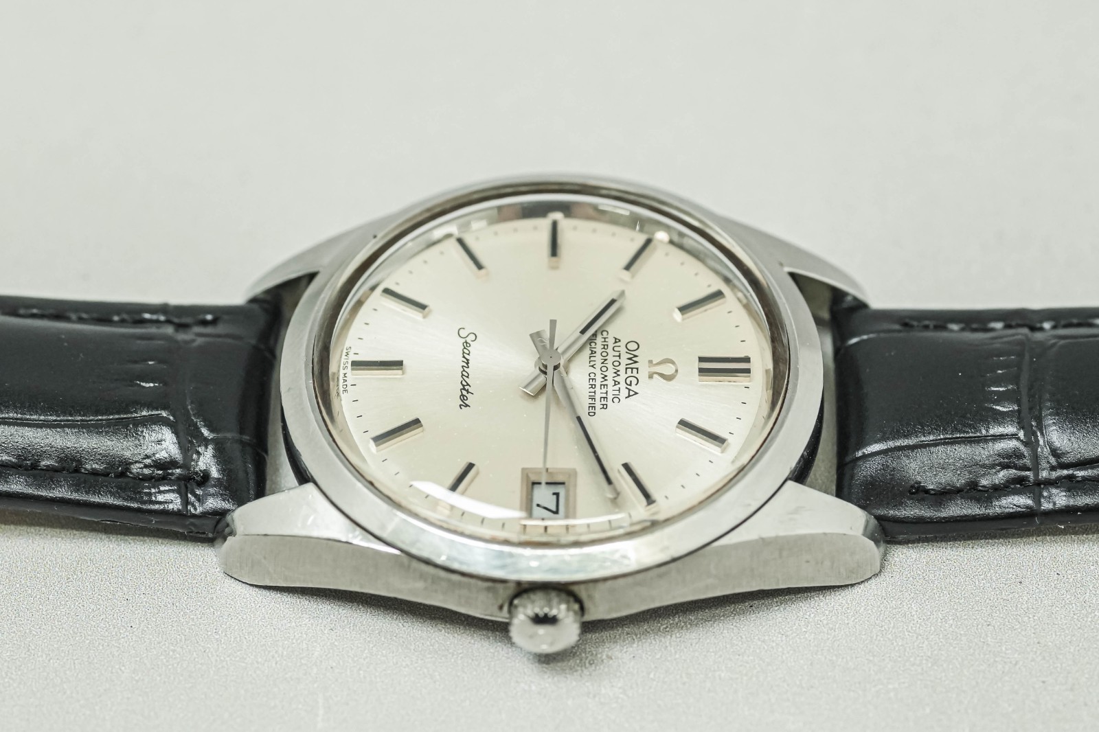 OH Serviced *N MINT* Vintage OMEGA Seamaster Cal.1011 Auto Chronometer 35mm Mens