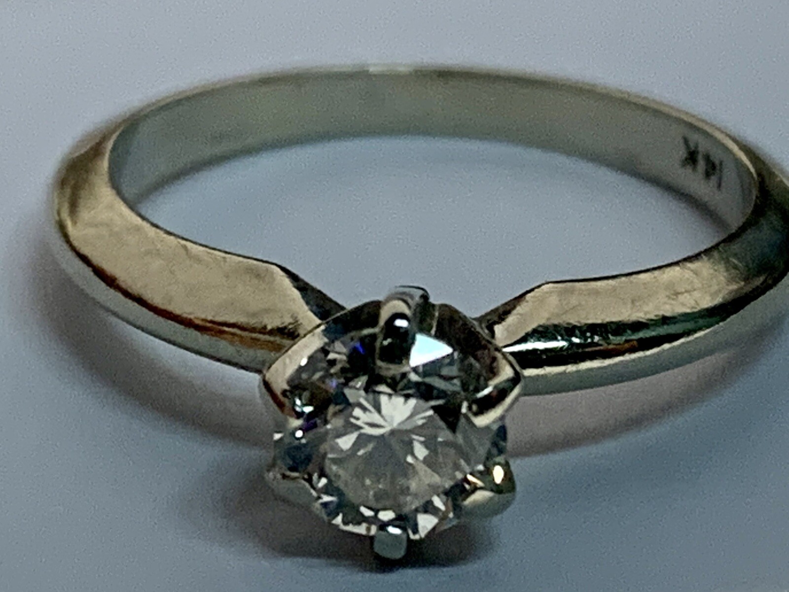 14k Solid Yellow Gold Diamond Ring. Vintage Antique, Estate Natural Earth Mined