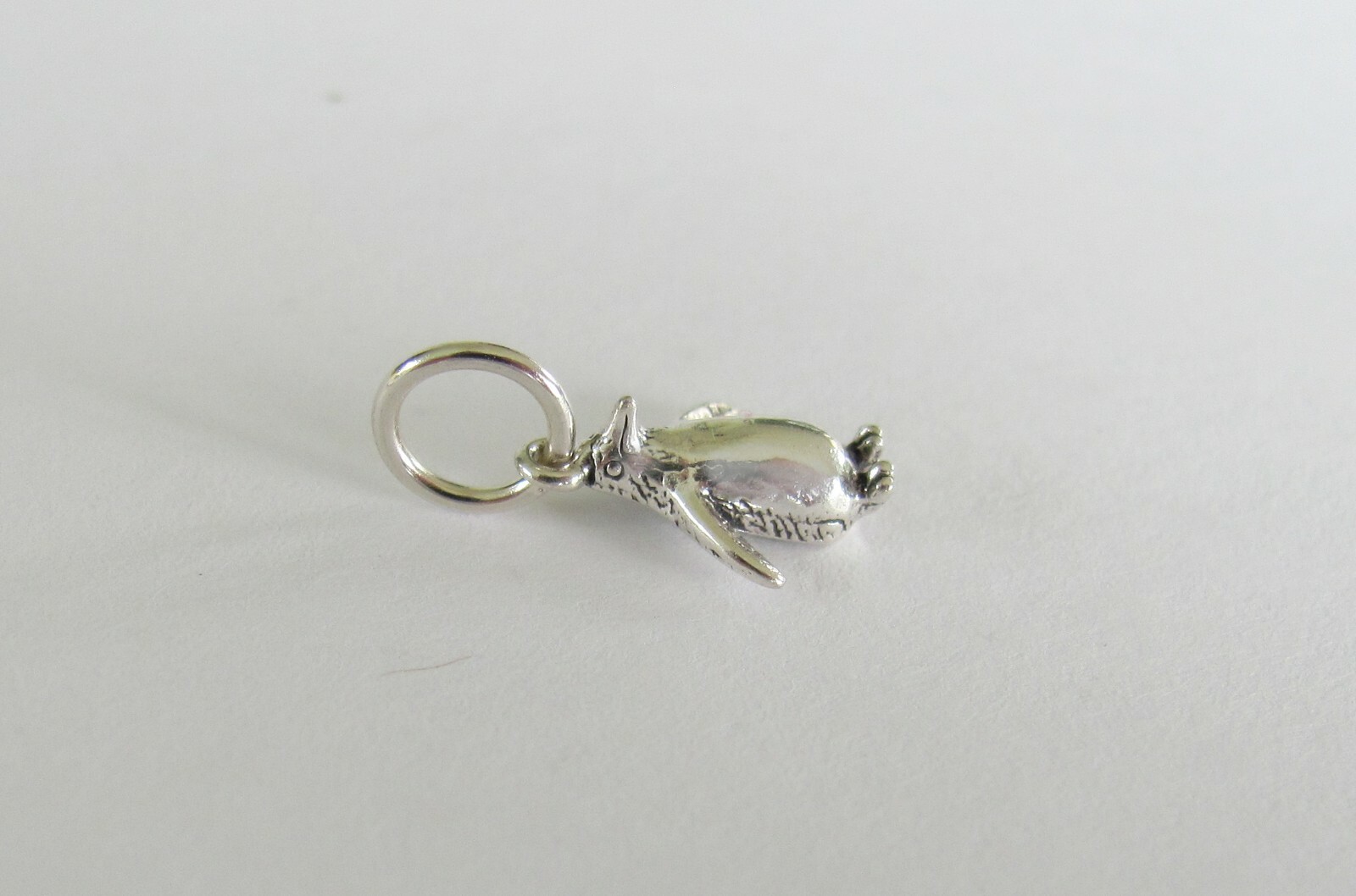 Very small Sterling Silver Penguin mini tiny charm.