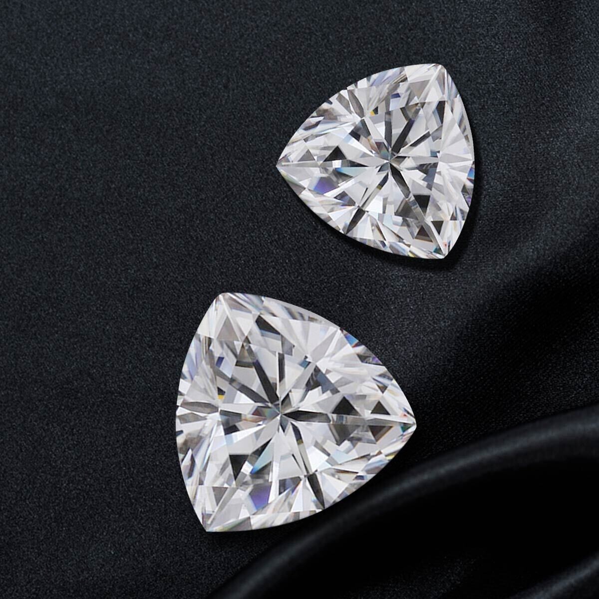 GRA Certified Loose Moissanite Trillion Cut Stones D VVS1 All Sizes