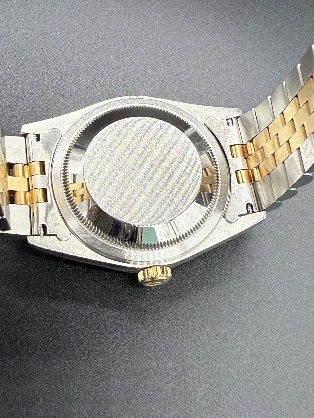 Rolex Datejust 16233 Two-Tone 36mm Champagne Stick Dial Jubilee Watch No Holes