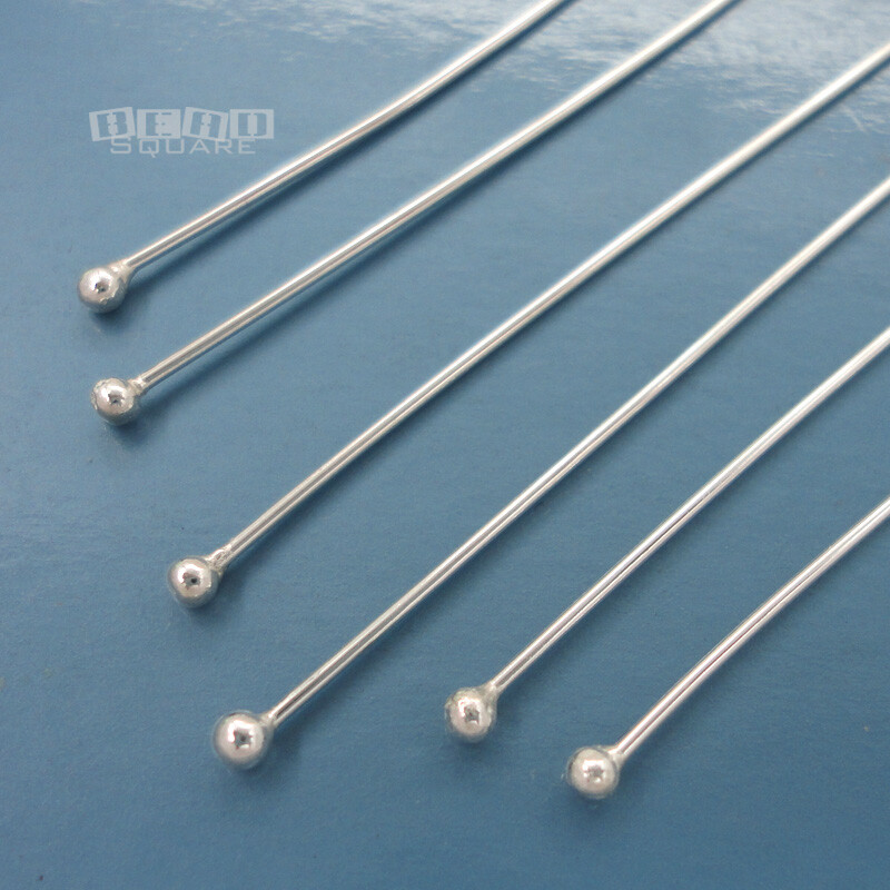 Solid Sterling Silver 2mm Ball Head Pins, for Making Charms [Choose Size]