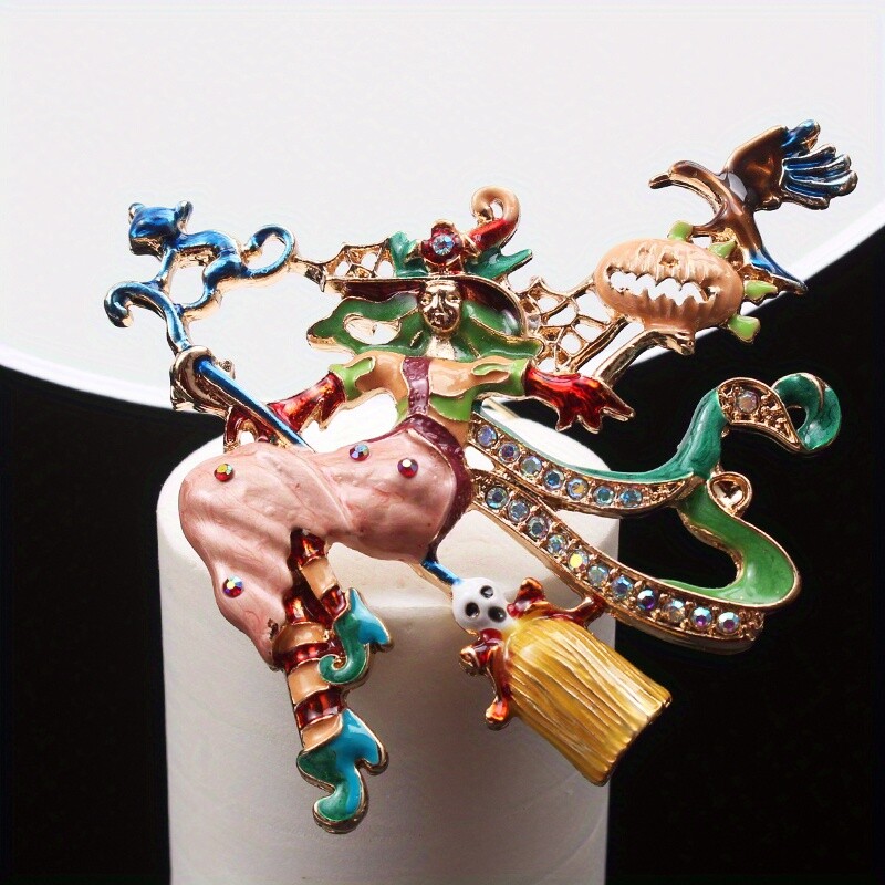 Vintage Personality Cartoon Fashion Halloween Accessories Holiday Gift Brooch