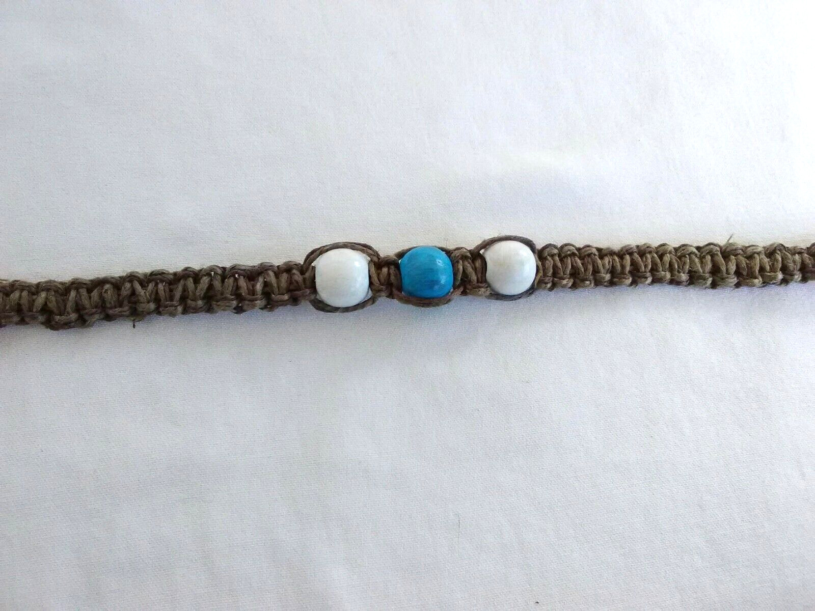 HEMP SURFER Hippie Beaded NECKLACE 24″ Unisex Macrame US Gift Seller New