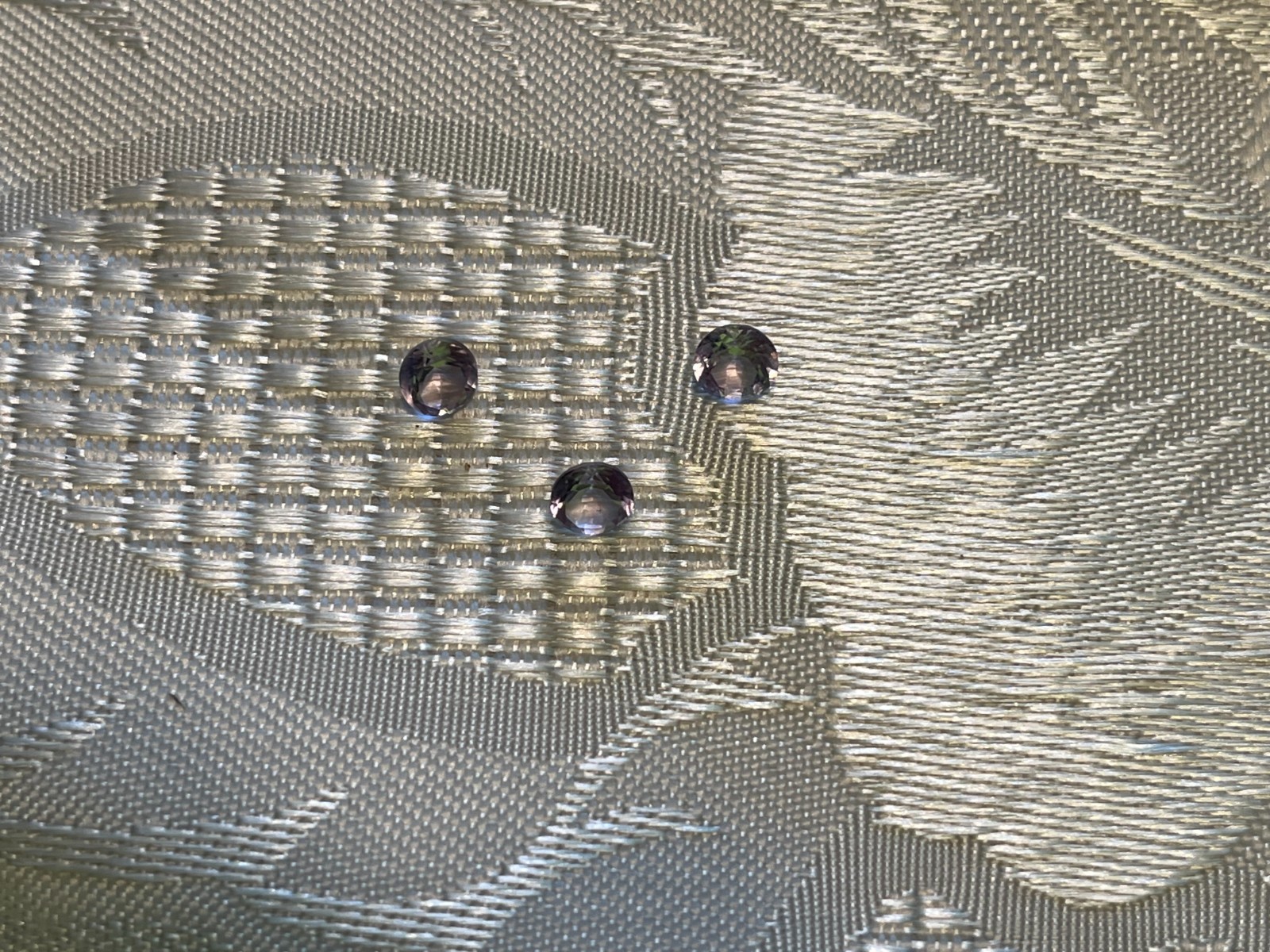 Three Natural 5mm round Amethyst-Not heat treated or enhanced