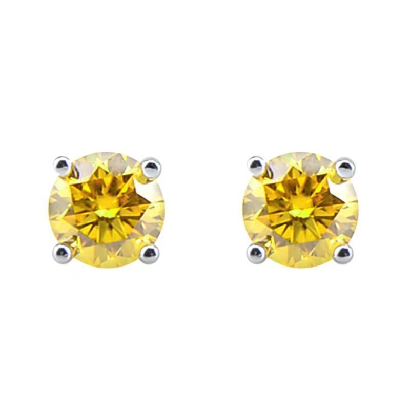 1ct-2ct D Color VVS1 Moissanite Stud Earrings Women Lady 925 Sterling Silver