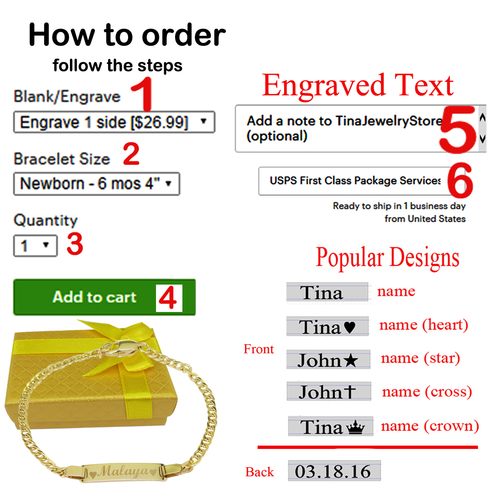 Personalized Gold Name Plate Id Bracelets for Name Plate Bracket