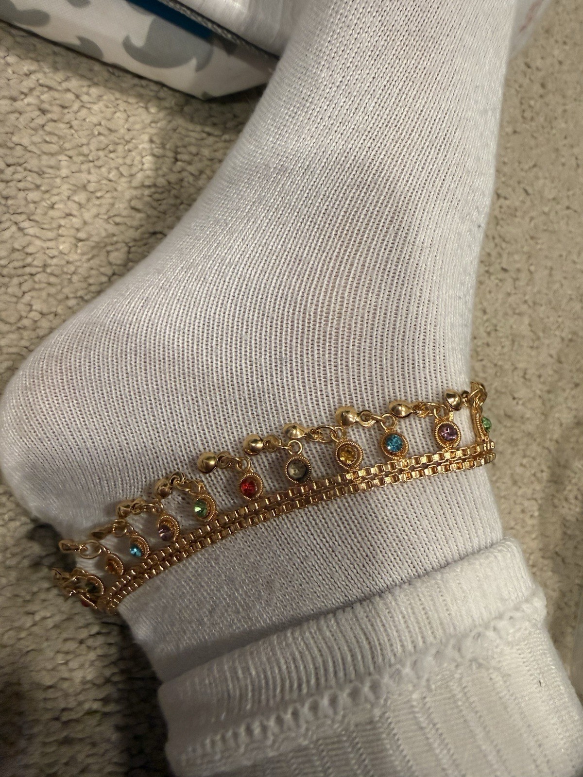 Traditional multi-layered Indian payal (anklet)
