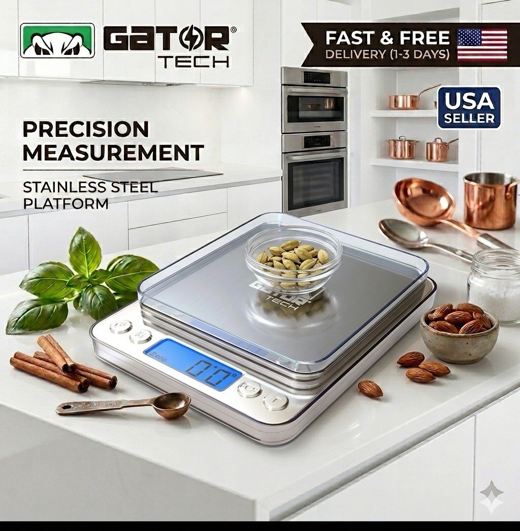 Digital Weight Scale Kitchen Jewelry Gold Grain Food MiniSize Gram 2000g x 0.1g