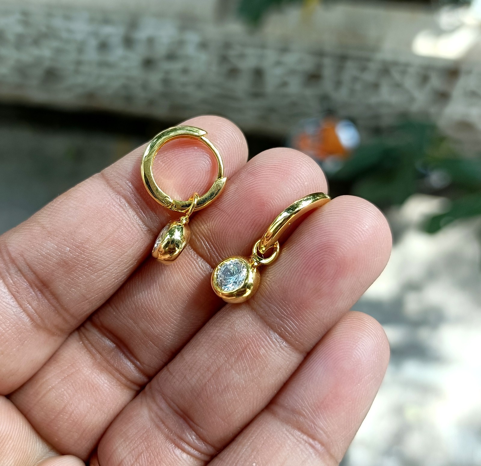 2Ct Round Cut Lab Created Diamond Drop & Dangle Earrings 14k Yellow Gold Plated