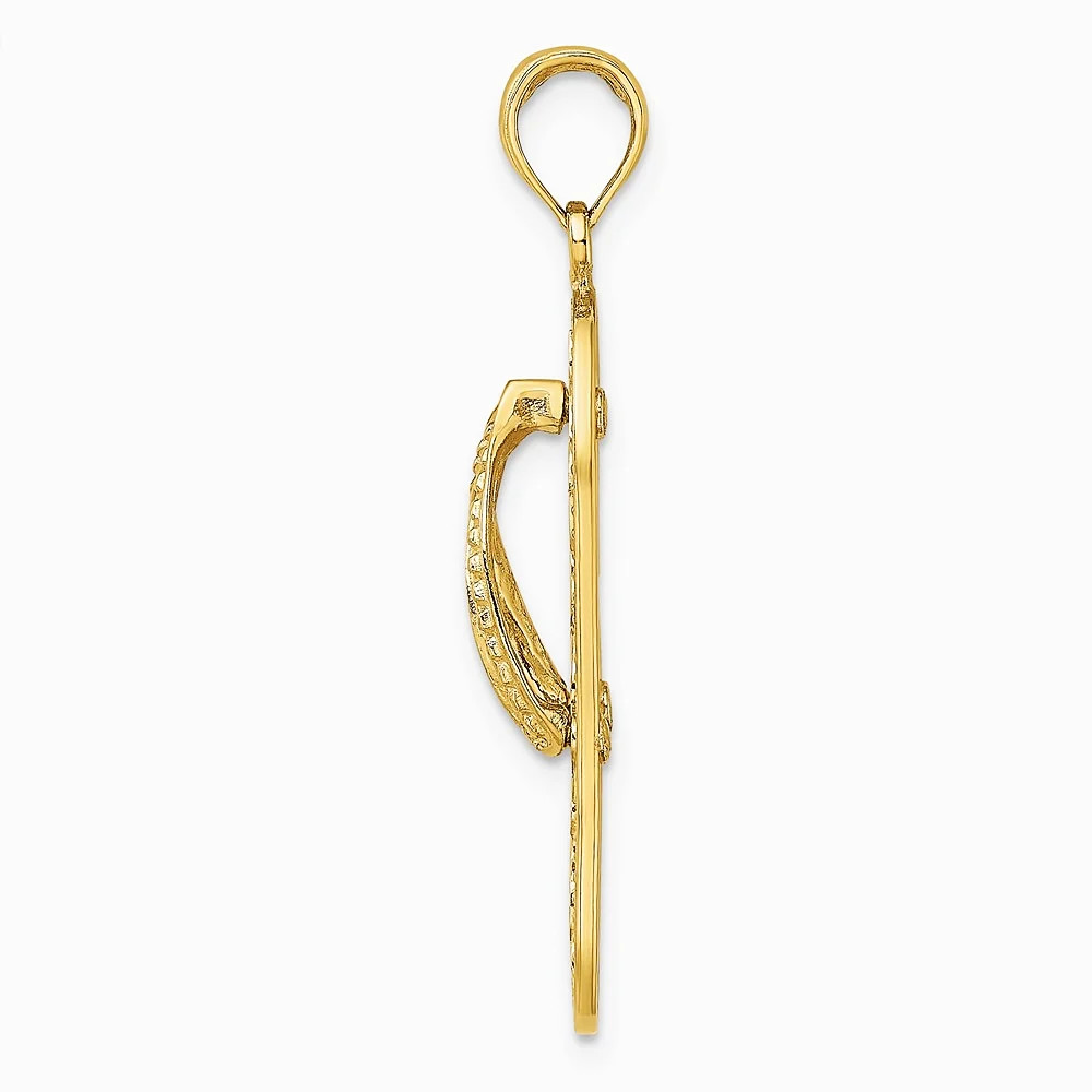 10K / 14K Yellow Gold Triple Turtle Flip-Flop Charm