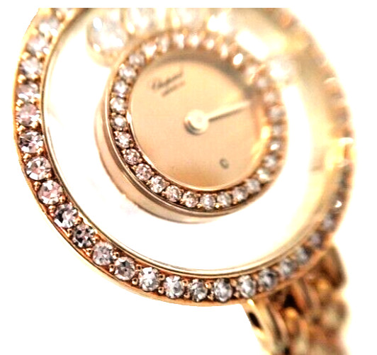 Chopard Happy Diamonds 18K Yellow Gold Ladies Watch + Set Stick + Boxes + 1 Link