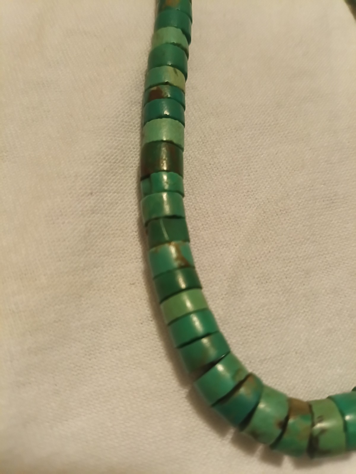 Vintage Native American Turquoise Heishi 20” Necklace