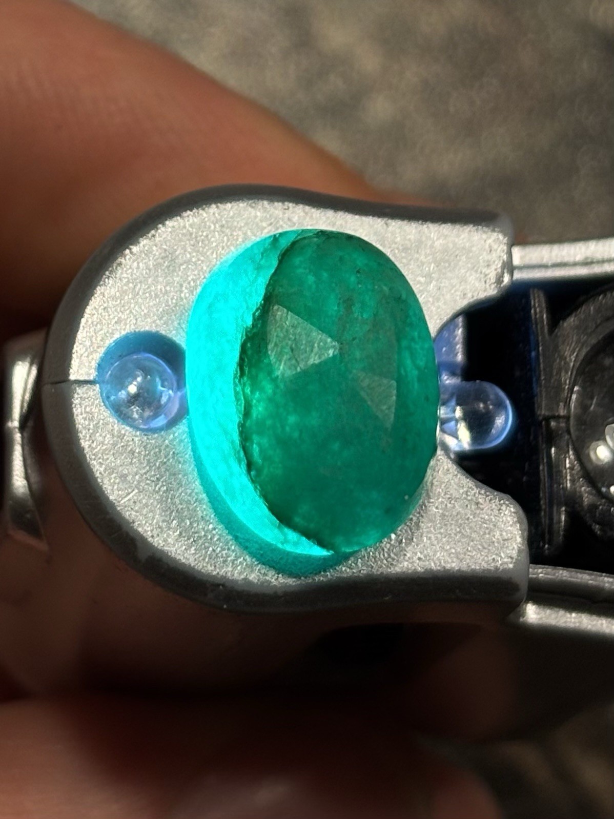 7.3ct Green Emerald / Beryl Oval Faceted Heavily Included