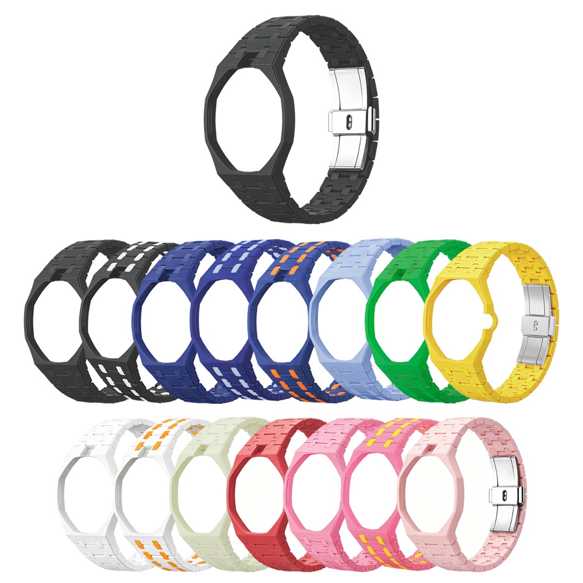 Ceramic Watch Strap Band with Ceramic Case Mod Kit For Swatch X AP Royal Pop