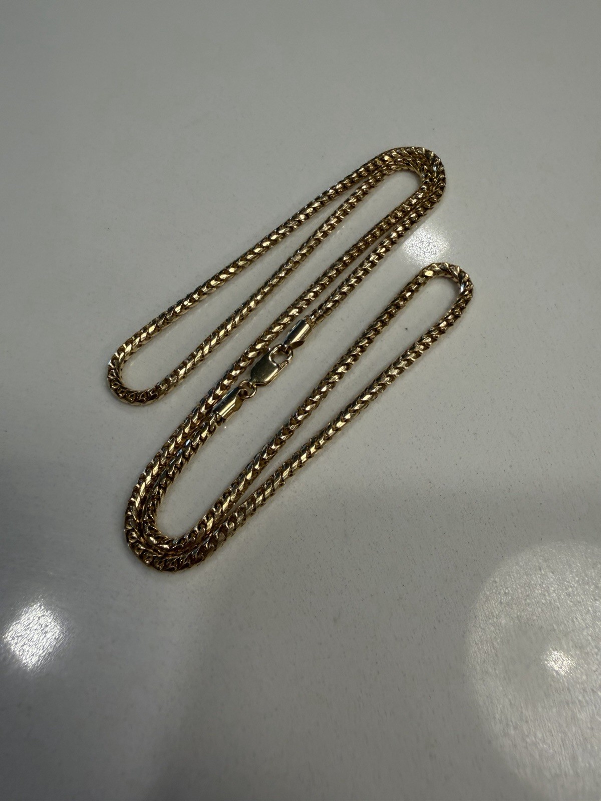 14K Solid Yellow Gold Diamond-Cut Franco Chain – 2.5mm – 20” – 18.8g