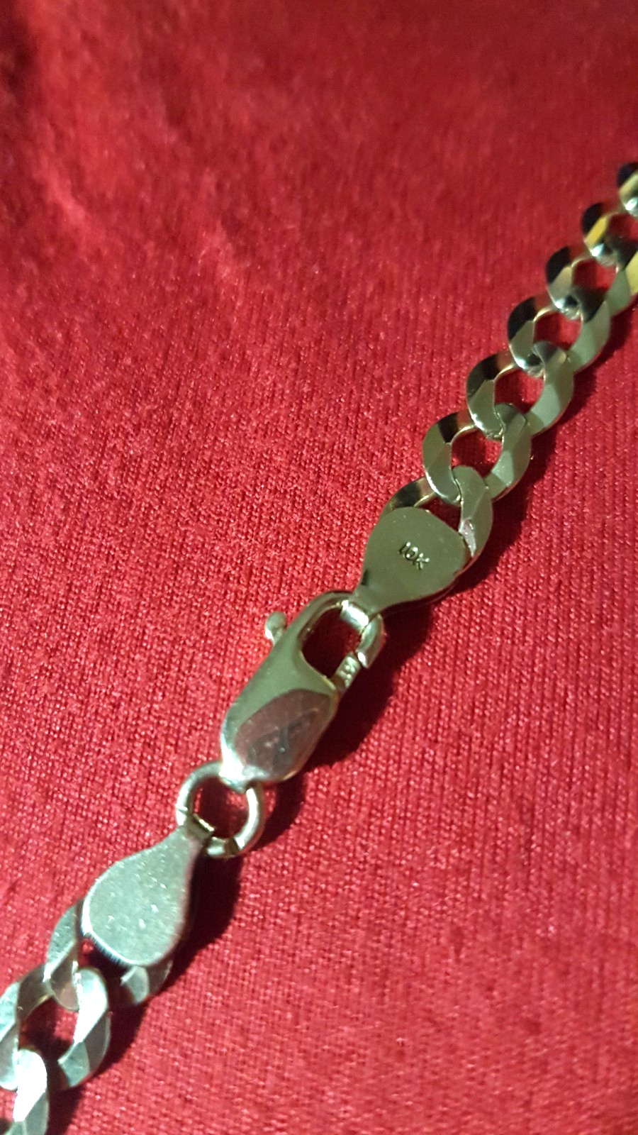 10k solid gold curb link chain 22 1/2 inches – 7 mm 23 grams
