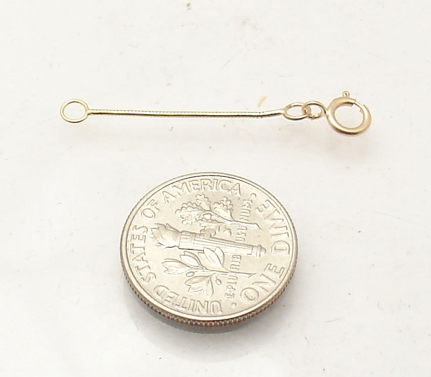 0.7mm Shiny Round Snake Chain Necklace Extender Pendant Real 14K Yellow Gold