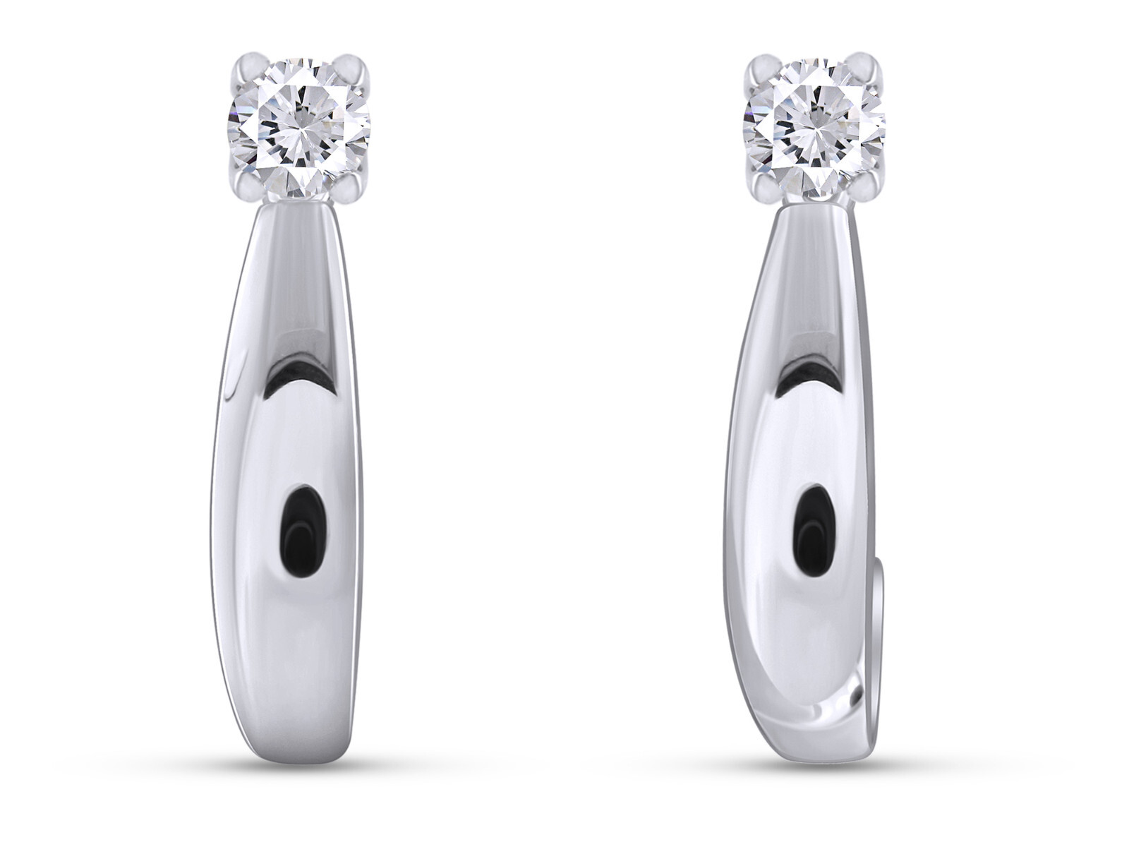 J Hoop Earrings Jacket for Studs Solid 925 Sterling