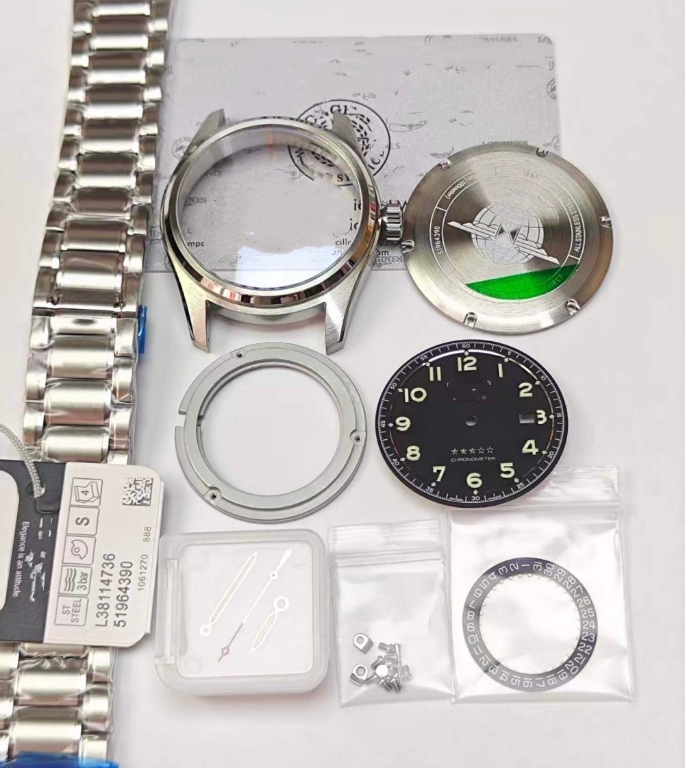42mm stainless steel kit + dial + hands + watch strap For 2824 2892 SW200 PT5000