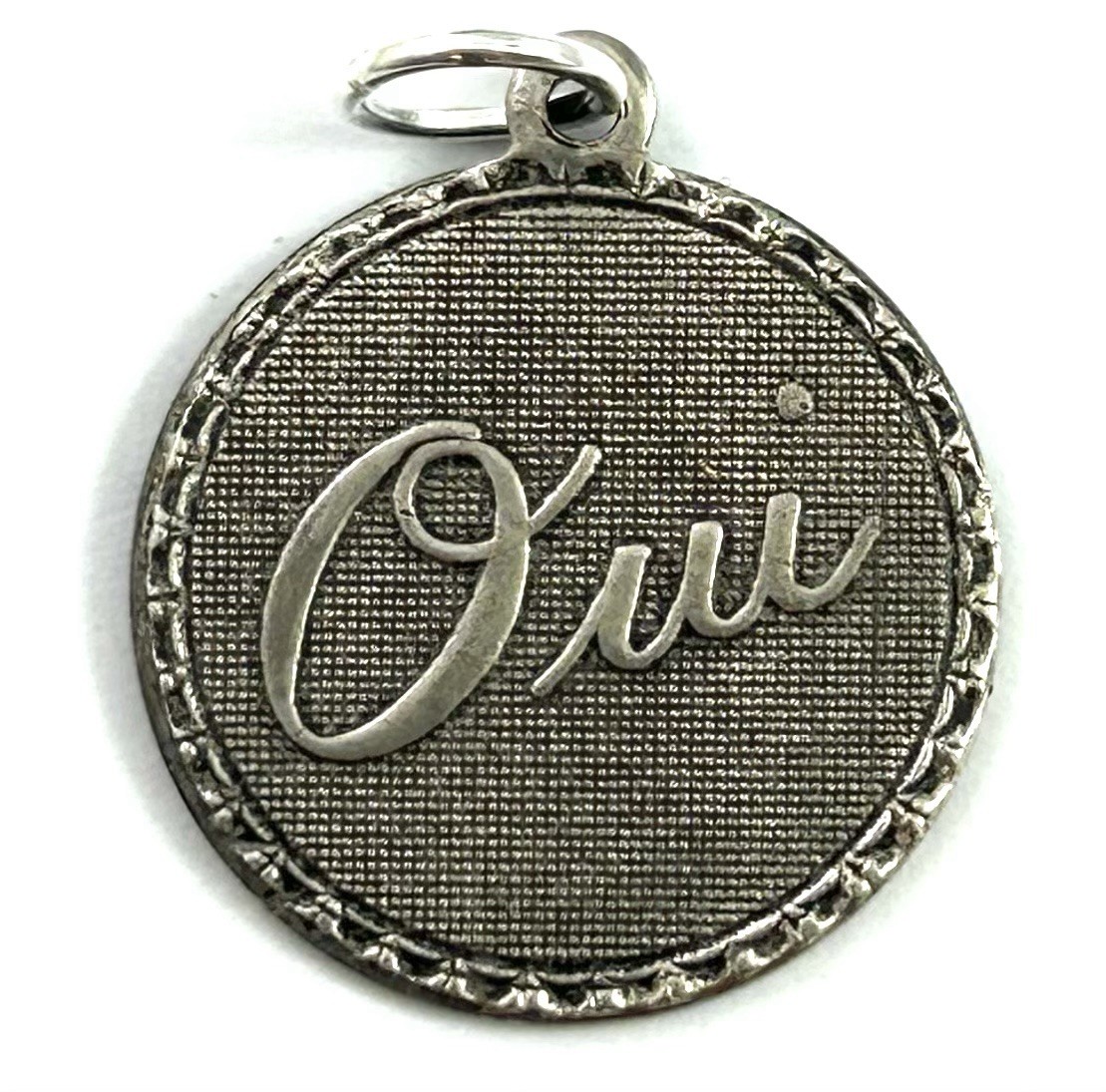 French Charm Necklace Pendant Oui Yes Expression Love Jewelry Silver Plated