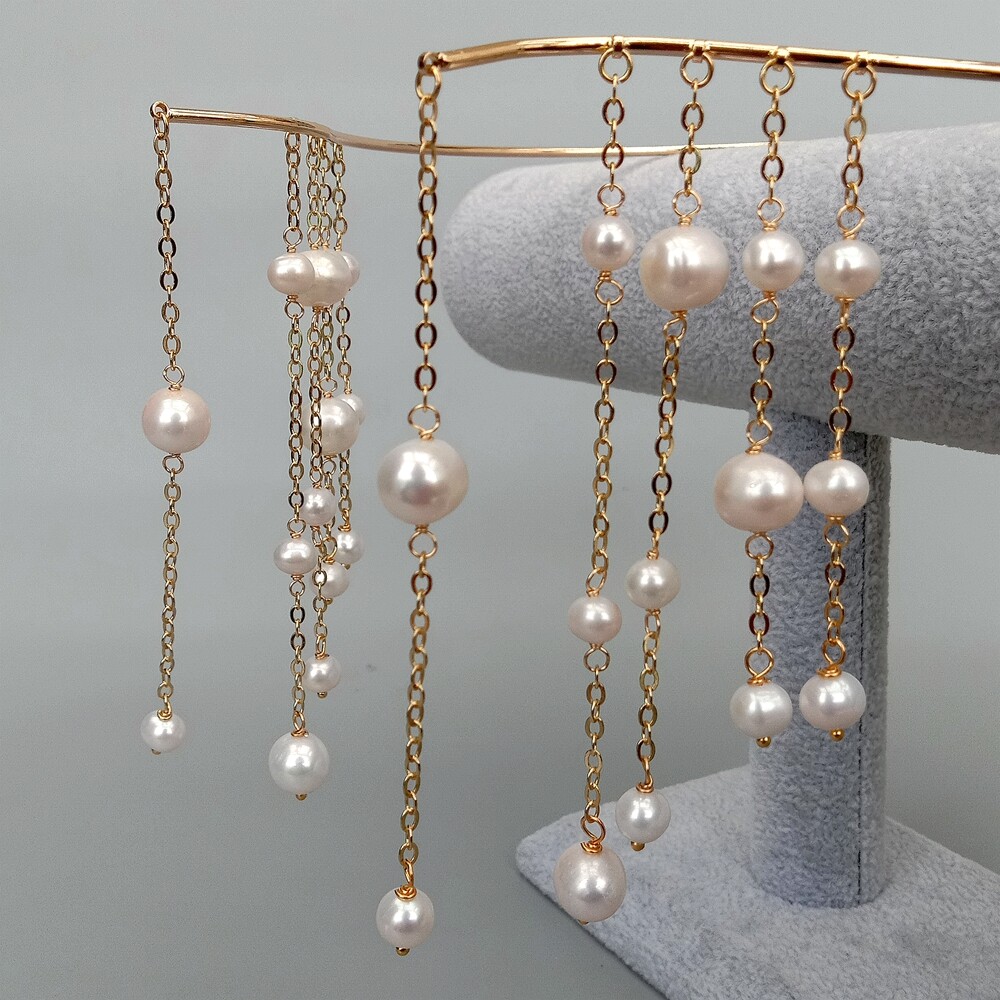 Freshwater Cultured White Pearl Electroplated Choker Necklace
