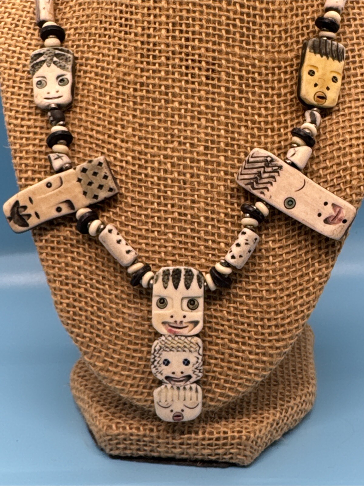 C’est Levy Everyday People Handmade Clay Faces Necklace
