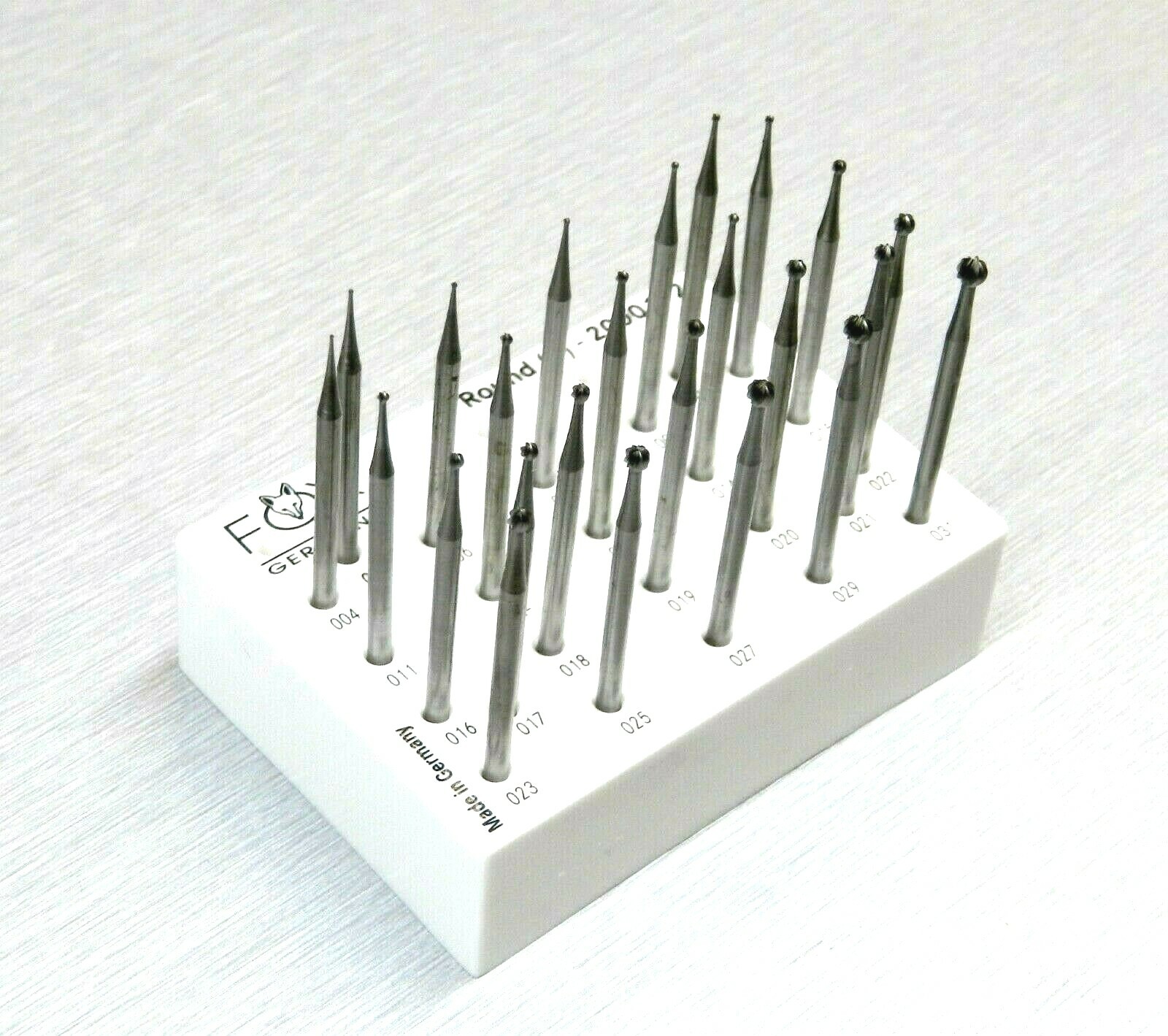 Fox Round Burs Set Jewelry Making Ball Shape Bur Fig1 Ball Burs 24 Pcs – 004-031