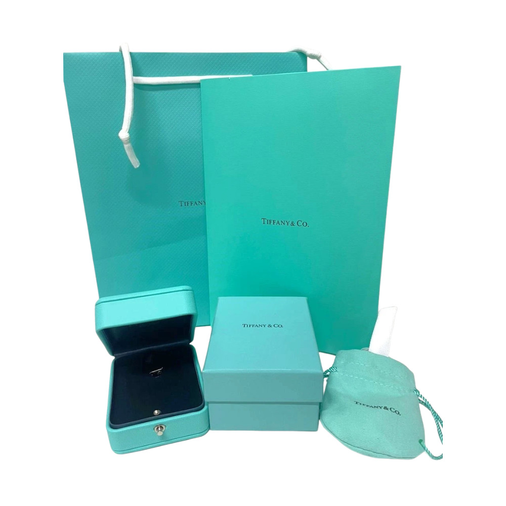 TIFFANY & CO. BLUE LEATHER PRESENTATION NECKLACE GIFT BOX, CASE, AND BAG