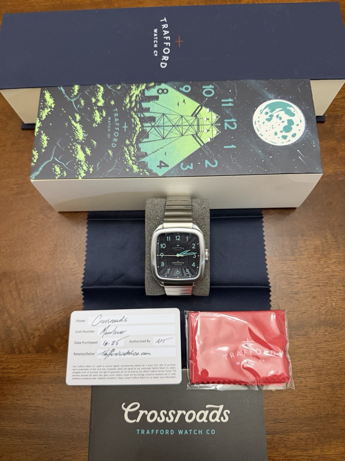 Trafford Watch Co. Crossroads Moon Tower Edition + Metal Bracelet