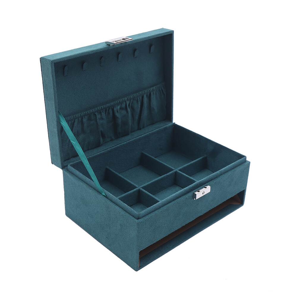 3 Layers Jewelry Box Organizer Large Capacity Ring Earring Necklace Storage New