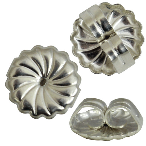 1 Pair Solid Sterling Silver 10MM Extra Large Butterfly Push Back Earring Backs