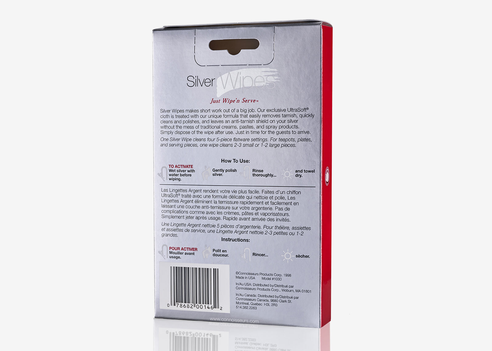 6 Boxes Connoisseurs Disposable Silver Cleaning Wipes 10-count $10.83ea 60 cloth