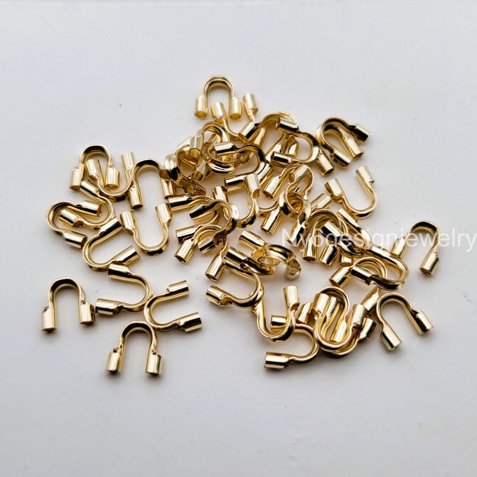 14K Gold Filled Wire Guards, Guardians, Cable Thimbles 3mm, 4mm, 5mm, 20pcs