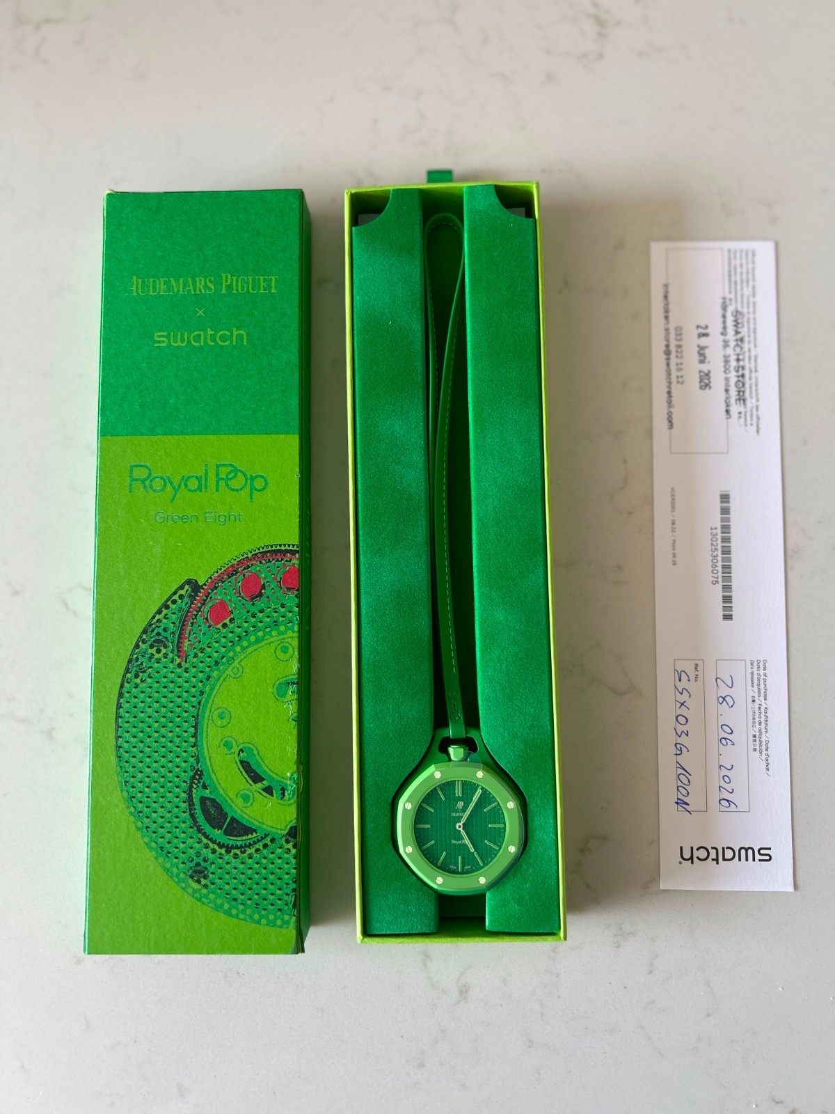 Swatch x Audemars Piguet Royal Pop Green Eight Quartz Green Watch w/ Box