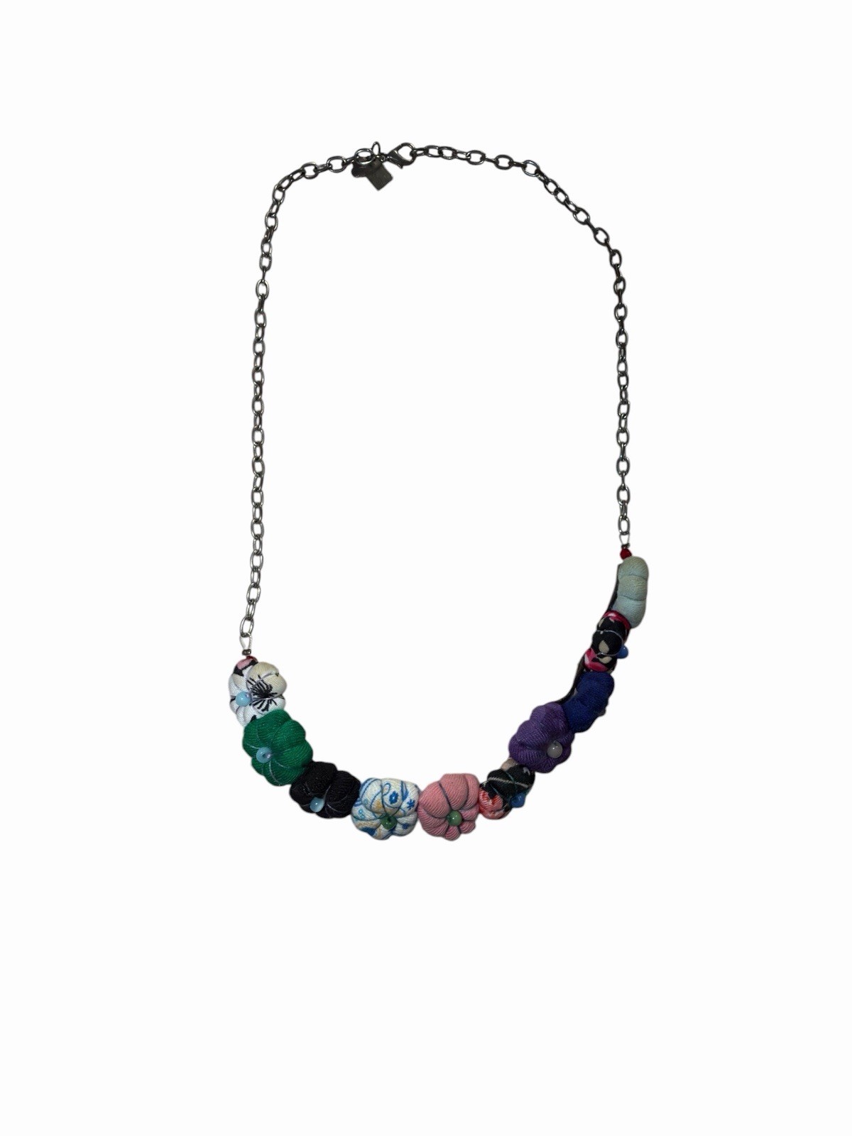 LUA CHEA Fiber Art Fabric Statement Necklace 18″