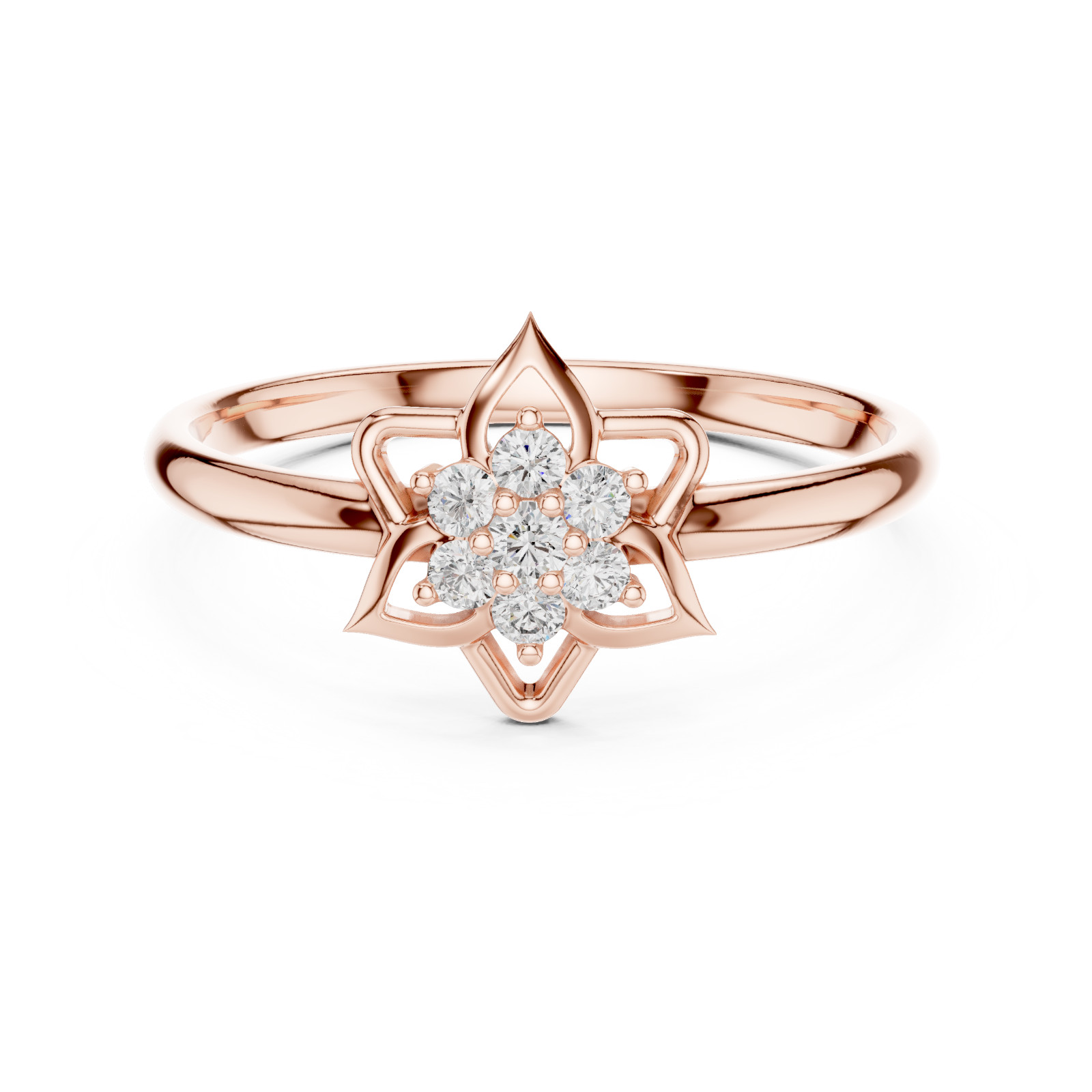 Round Certified VVS1 D Natural Diamond Cosmos Anniversary Ring 14k Gold Over